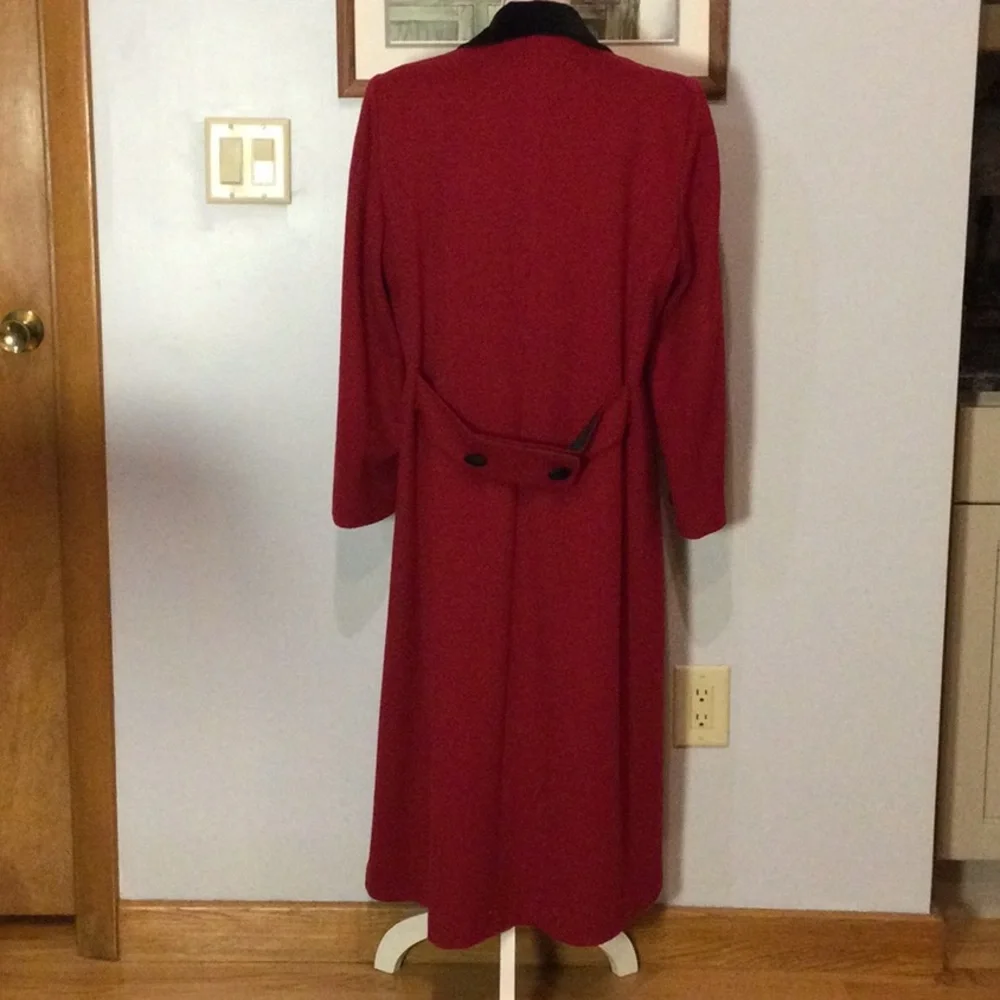 MDP 🍒 Red Wool Dress Coat - Picture 2 of 16